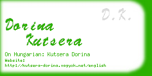 dorina kutsera business card